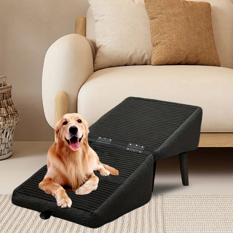 2-in-1 Convertible Wooden Home Step Stool Dog Ramp Stairs