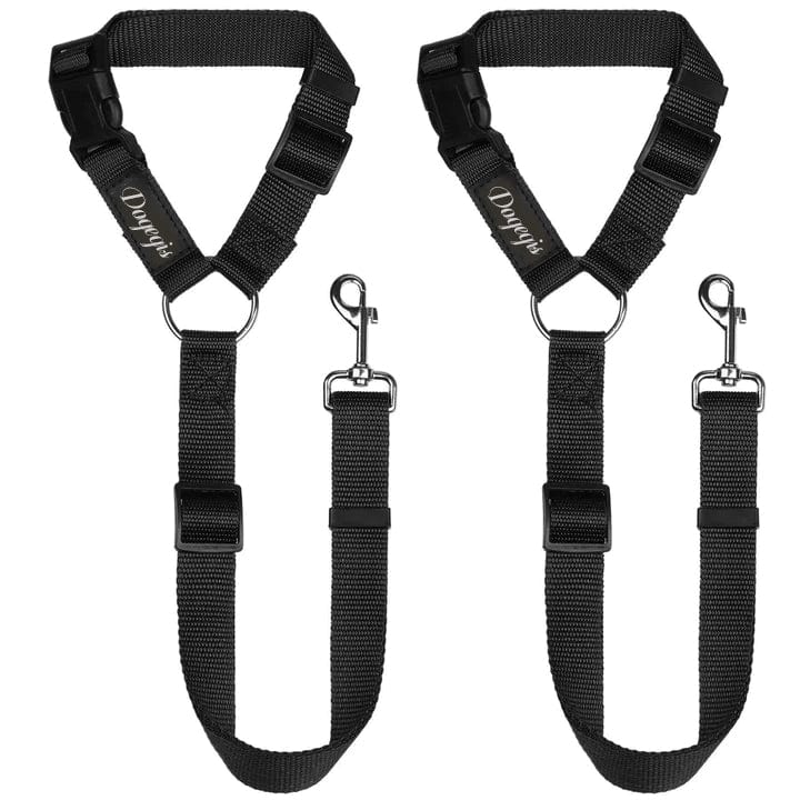 2 Pack Headrest Car Dog Safety Seatbelt-black