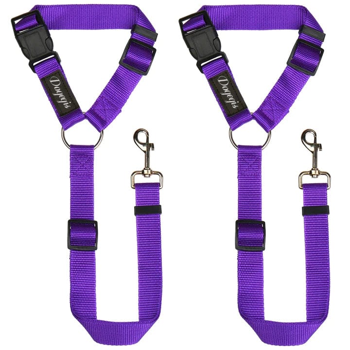 2 Pack Headrest Car Dog Safety Seatbelt-purple