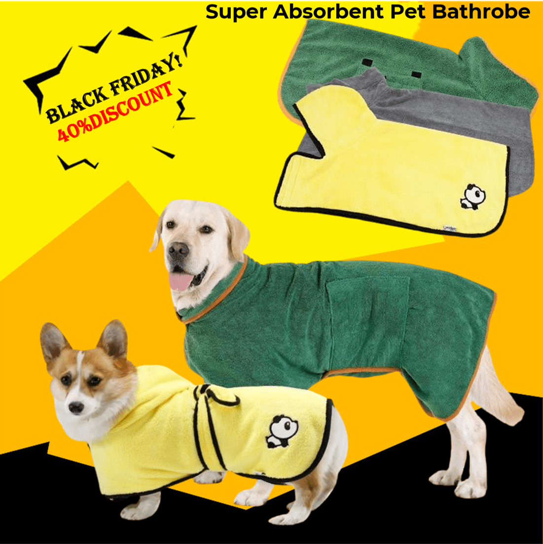 Dog Cat Super Fast Drying Moisture Bath Towel-3