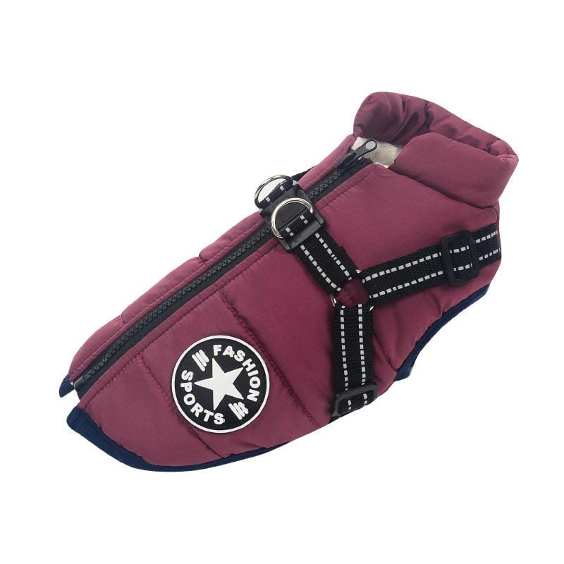 WaterproofWinterDogJacketWithBuilt-inHarness-purple