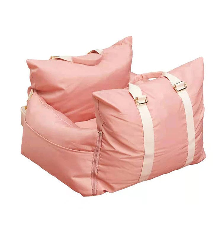 Dogegis-DogCarSeatBed_doggycarseat_dogcarrierseat_dogseatbelt-pink